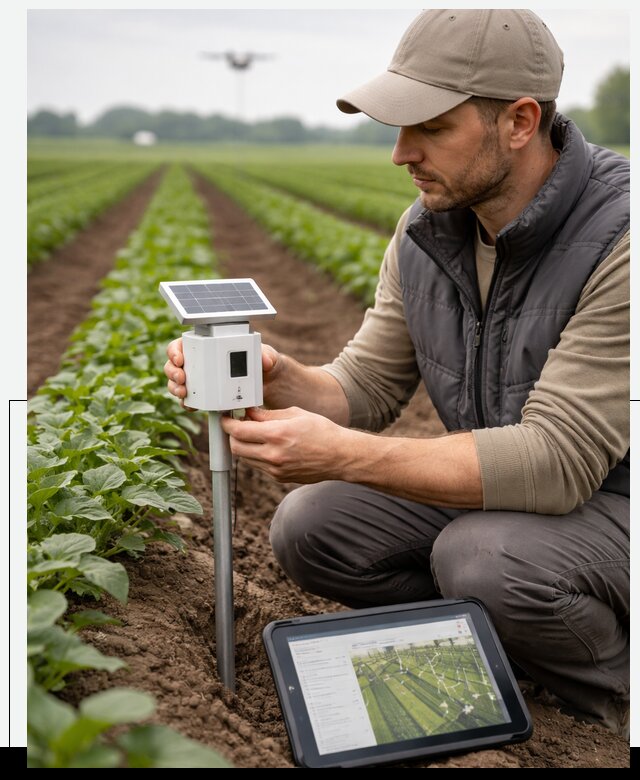 IoT мониторинг сельскохозяйственных полей и контроля в Нягани